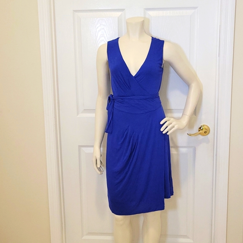 Barney's New York blue wrap dress size Small
